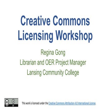 Creative Commons Licensing