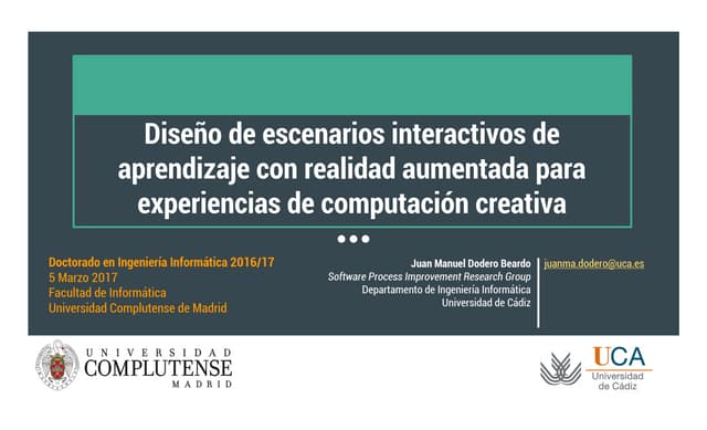 Diseño de escenarios interactivos de aprendizaje con realidad aumentada para...