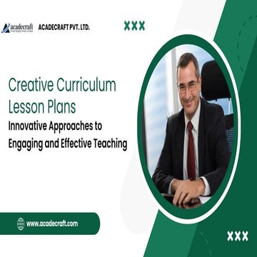 Creative Curriculum Lesson Plans: Innovative Approaches to Engaging and Effec...