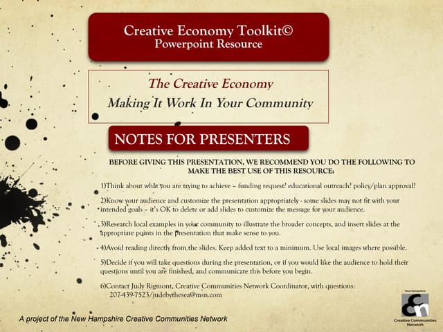 Creative economy tool kit ppt 8.2.12