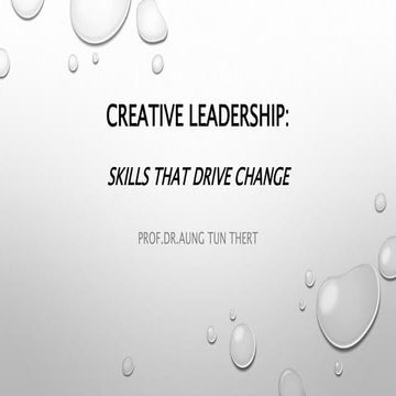 Creative Leadership