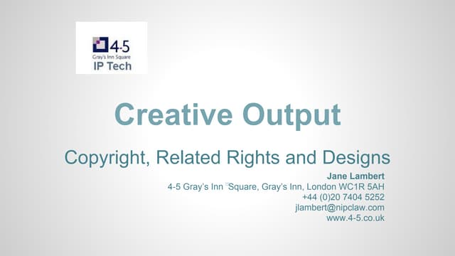 Creative Output