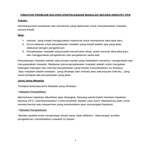 Creative problem solving