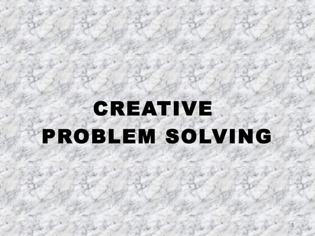 Creative problemsolving