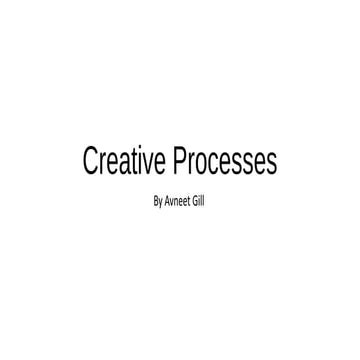 Creative processes