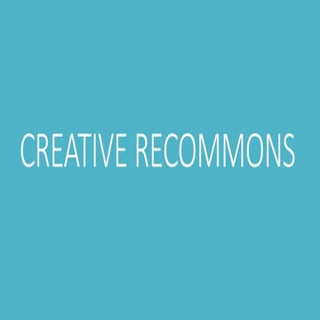 Creative recommons