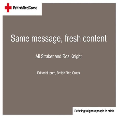 Keeping it fresh: saying the same thing in a different way | Creatives Group ...