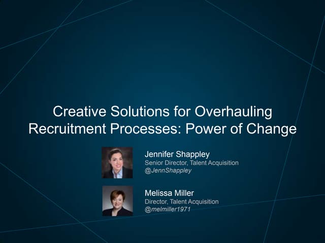 Creative Solutions for Overhauling Recruitment Processes | Talent Connect Veg...