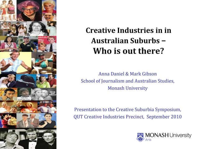 Creative Industries in Australian Suburbs – Who is Out There?