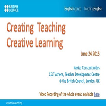 Creative Teaching, Creative Learning | PPTX