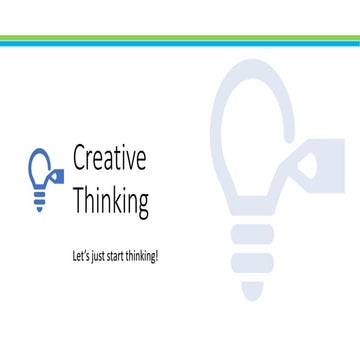 Creative Thinking