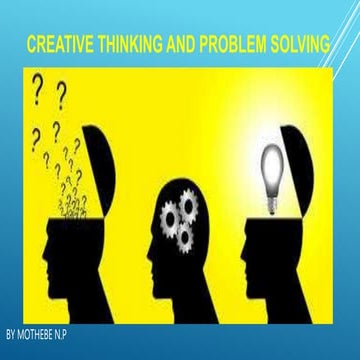 Creative thinking and problem solving | PPT