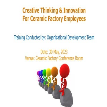 Creative Thinking & Innovation Draft - Non Managerial Employee of Ceramic Fac...
