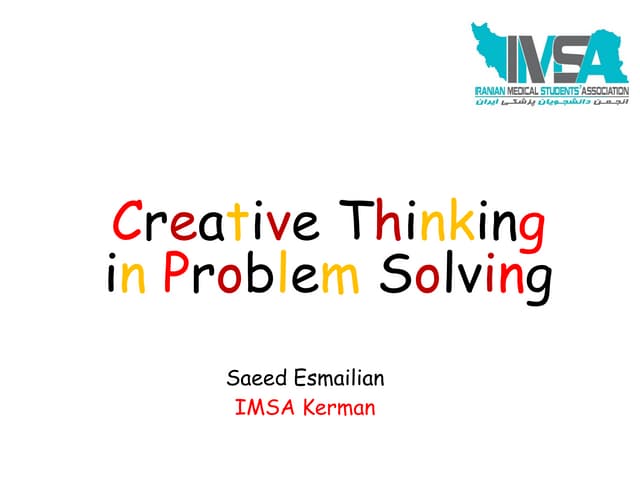 Creative thinking 