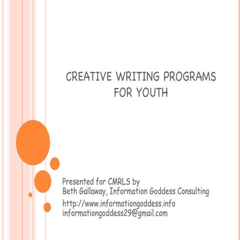 Creative Writing Programs for Youth