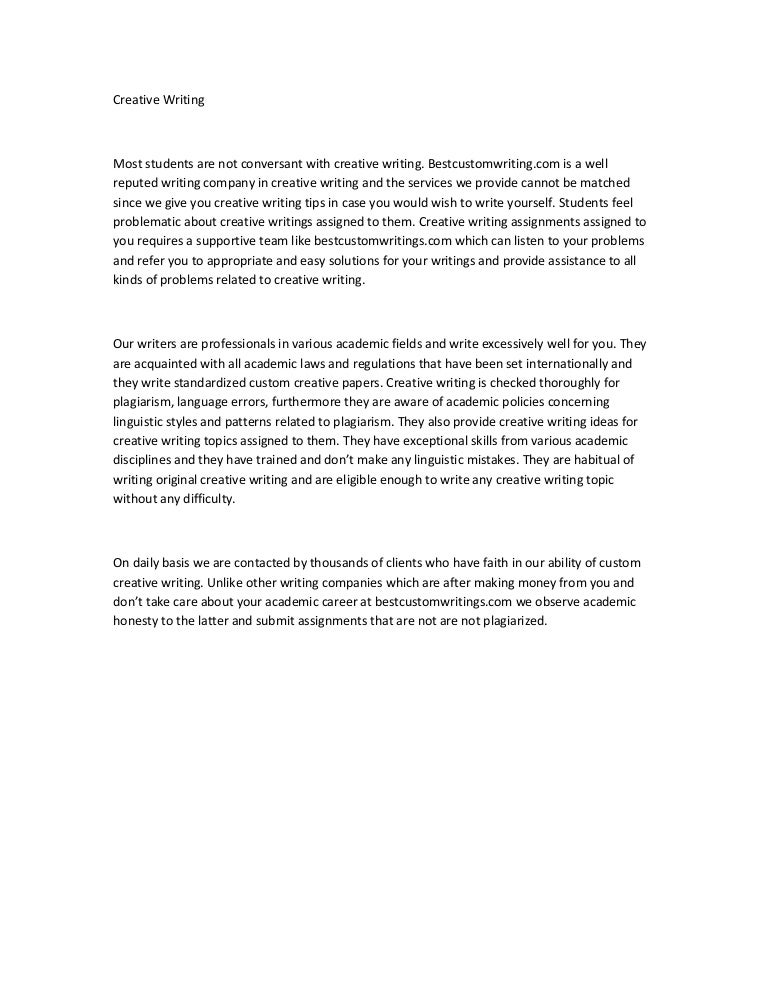 what is creative writing used for