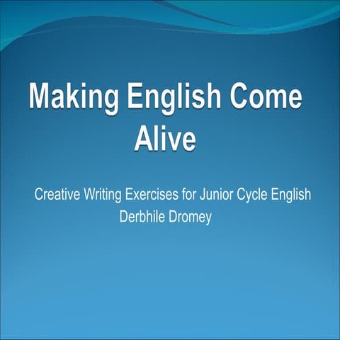 Creative writing in service 27-01-11