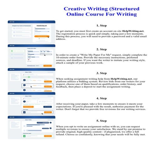 Creative Writing (Structured Online Course For Writing