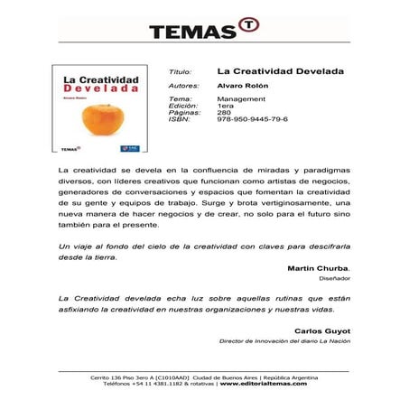 Creatividad develada