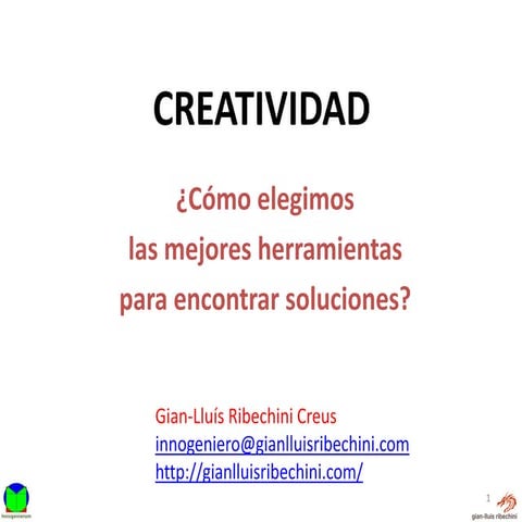 Creatividad  seleccion de herramientas creativas