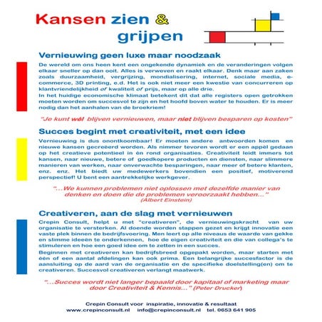 Creativiteit, kansen zien en kansen grijpen final flyer