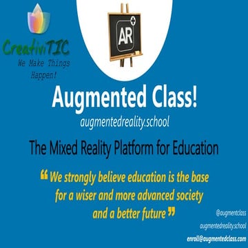 Augmented Reality for Education! - Augmented Class! - EdTech School - K6 & K12