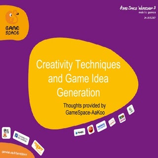 Creativity Techniques in Game Design