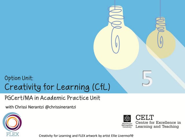 Creativity for Learning 5: Linking theory and practice through collaborative ...
