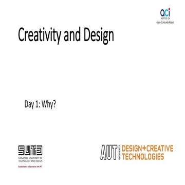 Creativity and design day 01