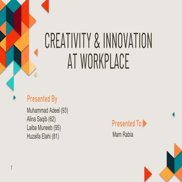 Creativity & Innovation at workplace Presentation.pdf