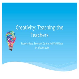 Creativity lecture ppt