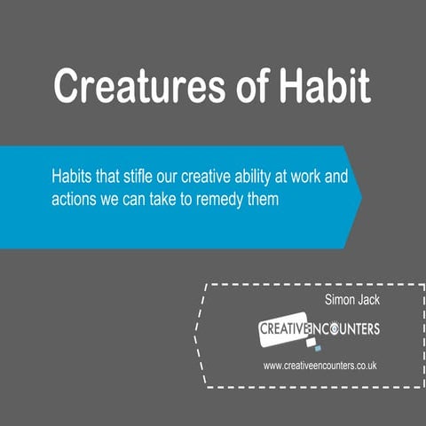 Creatures of Habit Creativity Workshop