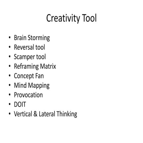 Creativity tool