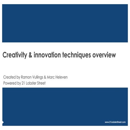 Creativity tool overview