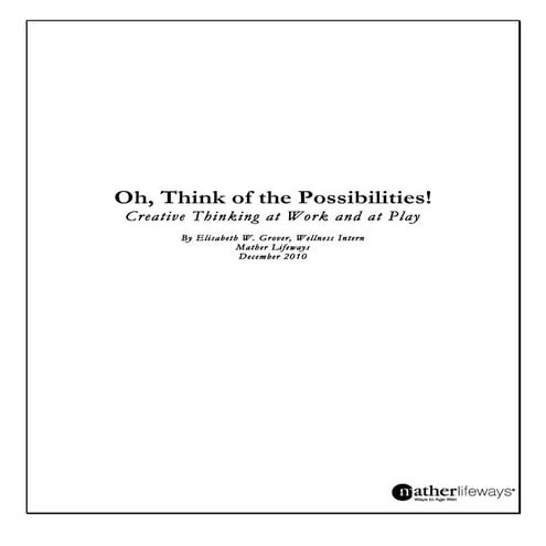 Creativity White Paper