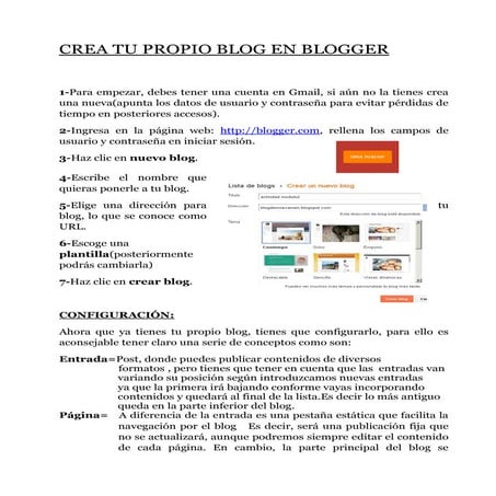Crea tu propio blog en blogger