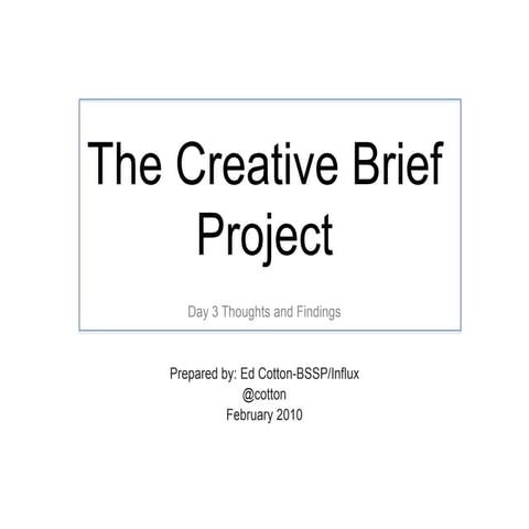 The Creative Brief Project