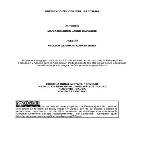 Creciendo felices con la lectura