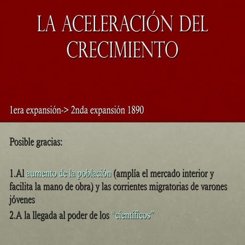 Crecimiento en el porfiriato
