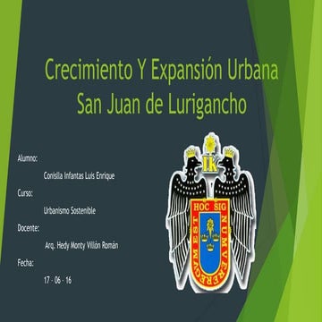 Crecimiento y Expansion Urbana - San Juan de Lurigancho