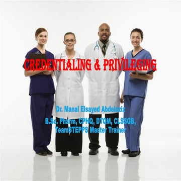 Credentialing & privileging