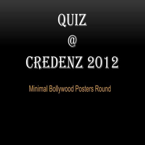 Credenz 2012 minimal posters round