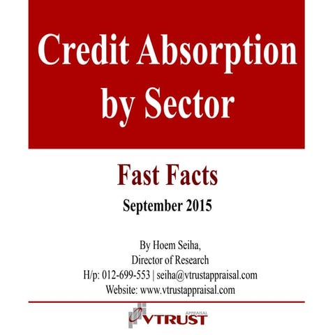 Credit absorption by sector by Hoem Seiha - VTrust Appraisal