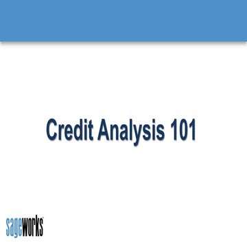 Credit Analysis 101