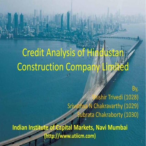Credit Analysis Of HCC