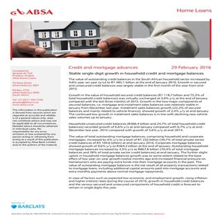 Credit and mortgage advances (jan 2...