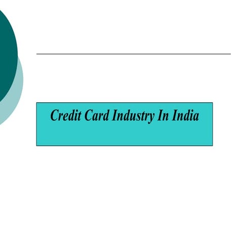 Credit card industry   uwsb