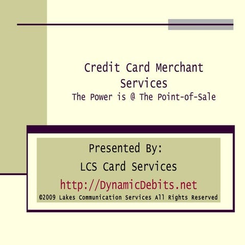 Credit Card Merchant Services