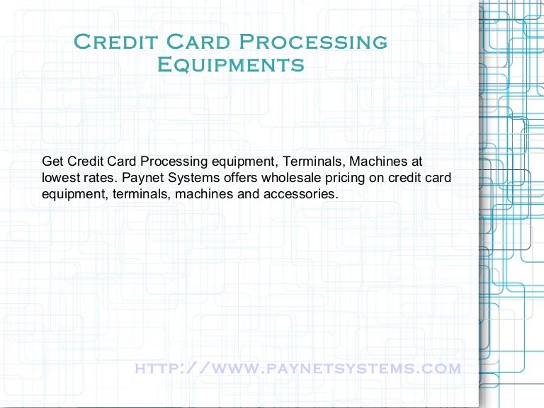 Credit Card Processing Equipments