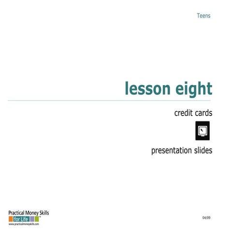Credit cards lesson 8